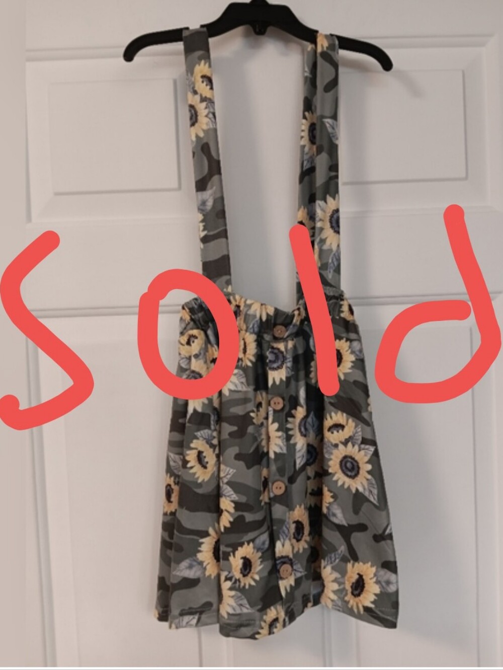 Sunflower overal skirt suspenders style dress 2XL